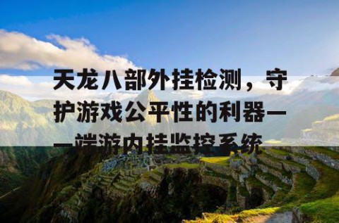 天龙八部外挂检测，守护游戏公平性的利器——端游内挂监控系统