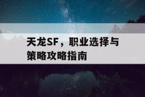 天龙SF，职业选择与策略攻略指南