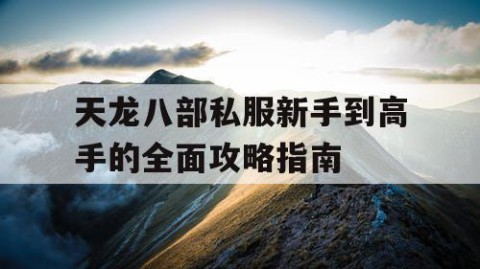 天龙八部私服新手到高手的全面攻略指南