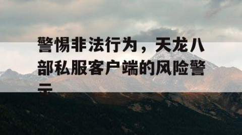 警惕非法行为，天龙八部私服客户端的风险警示