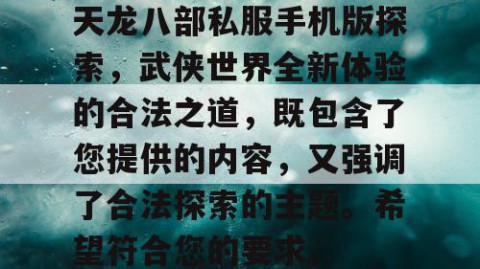 天龙八部私服手机版探索，武侠世界全新体验的合法之道，既包含了您提供的内容，又强调了合法探索的主题。希望符合您的要求。