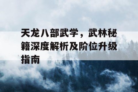 天龙八部武学，武林秘籍深度解析及阶位升级指南