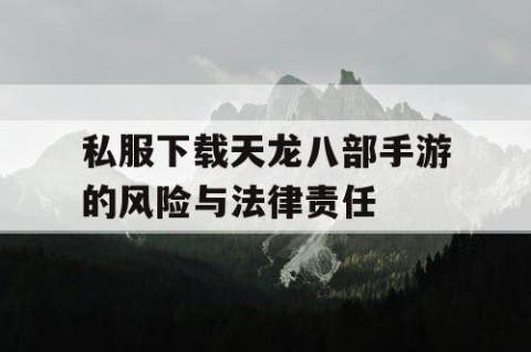 私服下载天龙八部手游的风险与法律责任