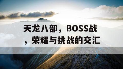 天龙八部，BOSS战，荣耀与挑战的交汇