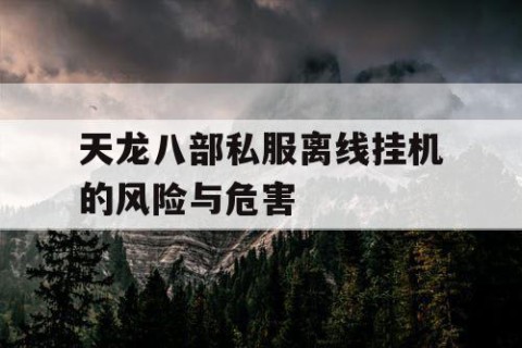 天龙八部私服离线挂机的风险与危害