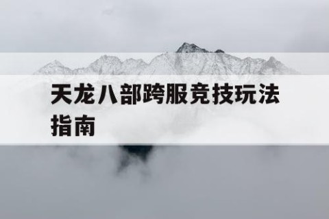 天龙八部跨服竞技玩法指南