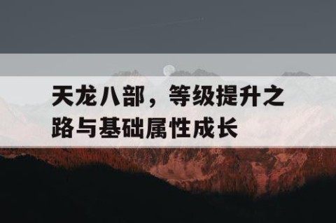 天龙八部，等级提升之路与基础属性成长