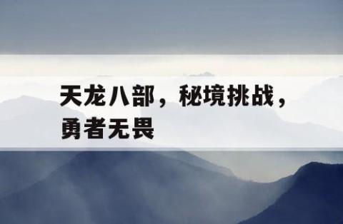 天龙八部，秘境挑战，勇者无畏