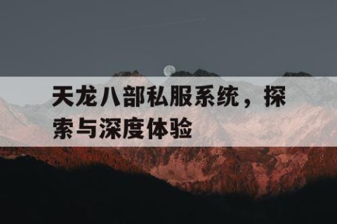 天龙八部私服系统，探索与深度体验