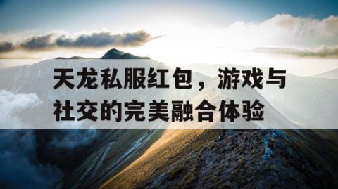 天龙私服红包，游戏与社交的完美融合体验