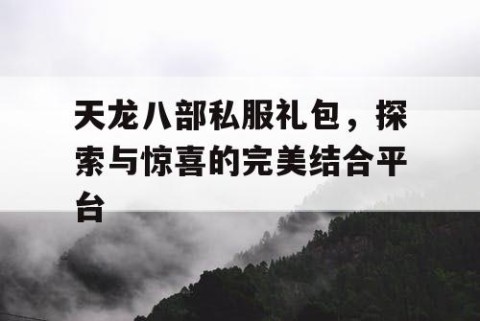 天龙八部私服礼包，探索与惊喜的完美结合平台