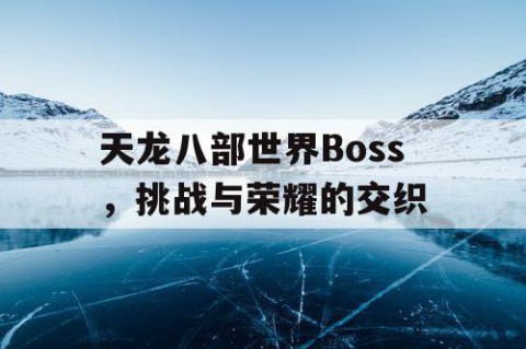 天龙八部世界Boss，挑战与荣耀的交织