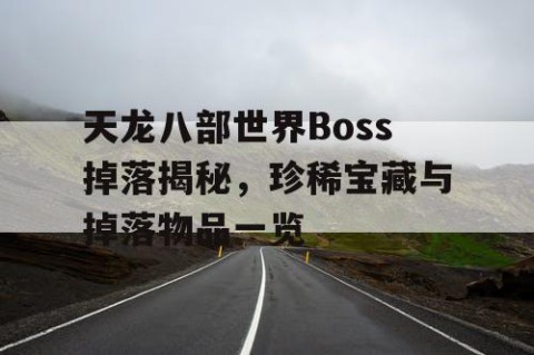 天龙八部世界Boss掉落揭秘，珍稀宝藏与掉落物品一览