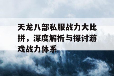 天龙八部私服战力大比拼，深度解析与探讨游戏战力体系