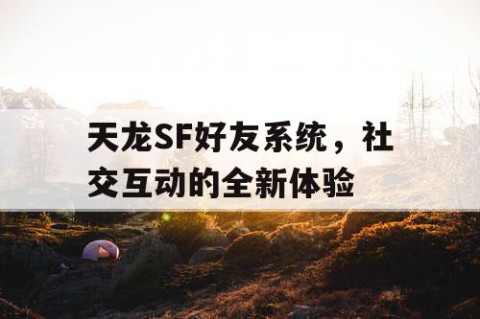 天龙SF好友系统，社交互动的全新体验