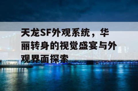 天龙SF外观系统，华丽转身的视觉盛宴与外观界面探索