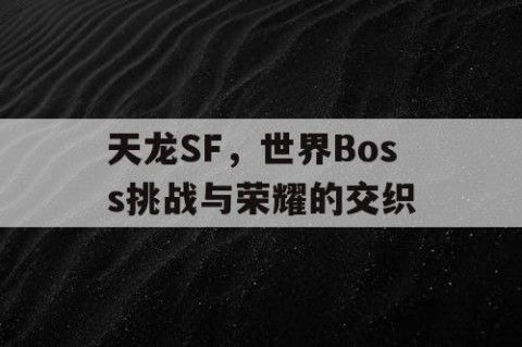 天龙SF，世界Boss挑战与荣耀的交织