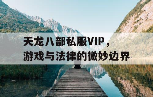 天龙八部私服VIP，游戏与法律的微妙边界