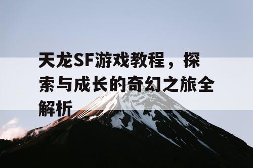 天龙SF游戏教程，探索与成长的奇幻之旅全解析