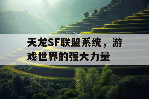 天龙SF联盟系统	，游戏世界的强大力量