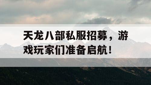 天龙八部私服招募	，游戏玩家们准备启航！