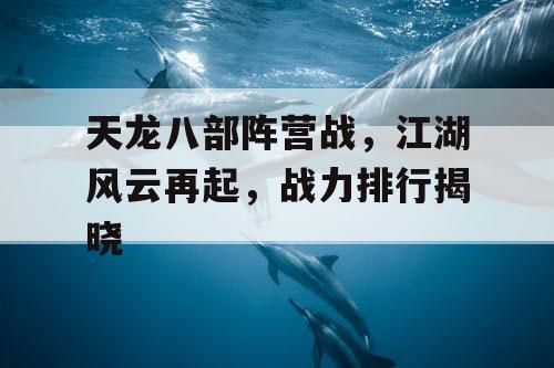 天龙八部阵营战，江湖风云再起	，战力排行揭晓