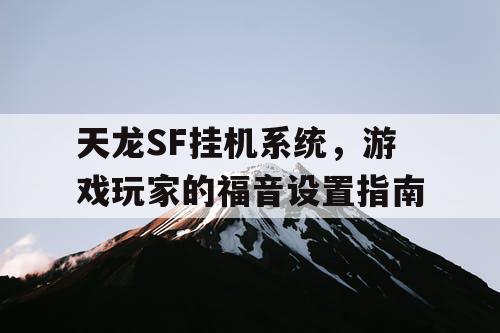 天龙SF挂机系统，游戏玩家的福音设置指南