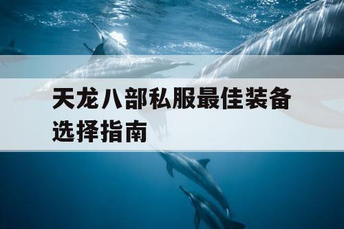 天龙八部私服最佳装备选择指南