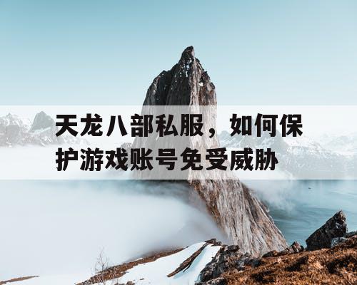 天龙八部私服	，如何保护游戏账号免受威胁