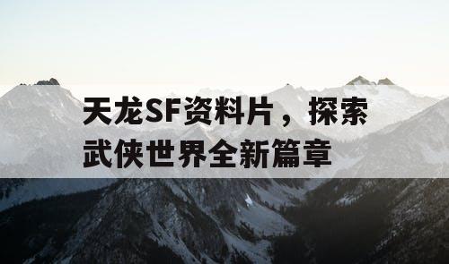 天龙SF资料片，探索武侠世界全新篇章