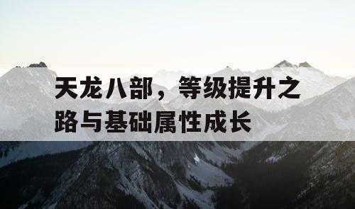 天龙八部，等级提升之路与基础属性成长