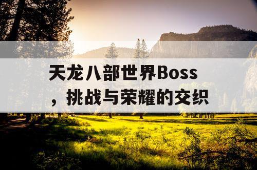 天龙八部世界Boss，挑战与荣耀的交织