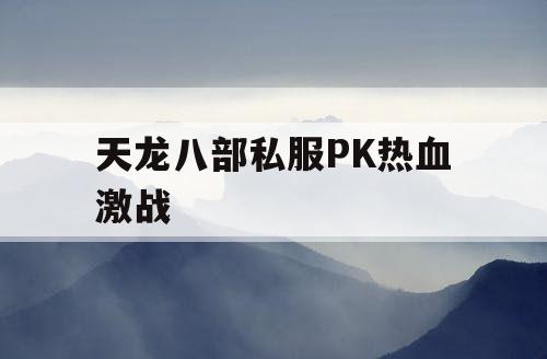 天龙八部私服PK热血激战