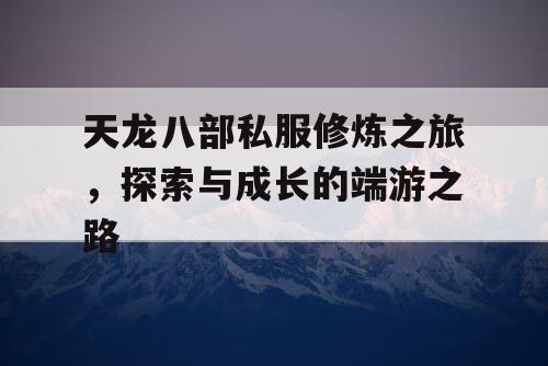 天龙八部私服修炼之旅，探索与成长的端游之路