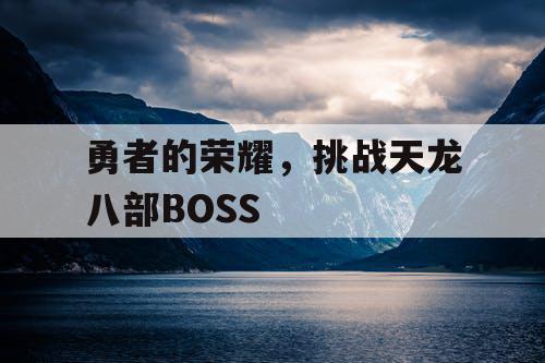 勇者的荣耀，挑战天龙八部BOSS