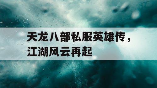 天龙八部私服英雄传，江湖风云再起