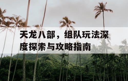 天龙八部，组队玩法深度探索与攻略指南