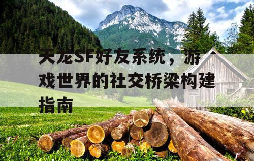 天龙SF好友系统，游戏世界的社交桥梁构建指南