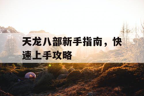 天龙八部新手指南，快速上手攻略