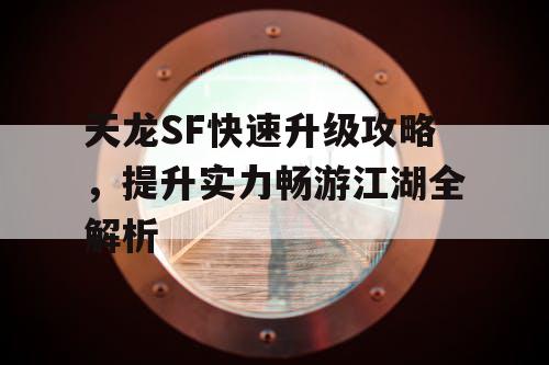 天龙SF快速升级攻略，提升实力畅游江湖全解析