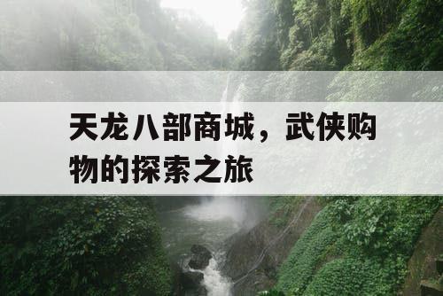 天龙八部商城，武侠购物的探索之旅