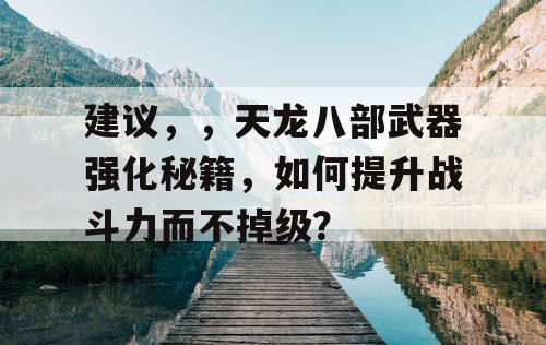 建议，，天龙八部武器强化秘籍，如何提升战斗力而不掉级？