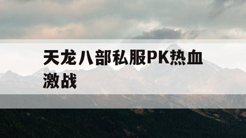 天龙八部私服PK热血激战