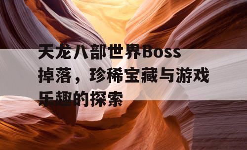 天龙八部世界Boss掉落，珍稀宝藏与游戏乐趣的探索