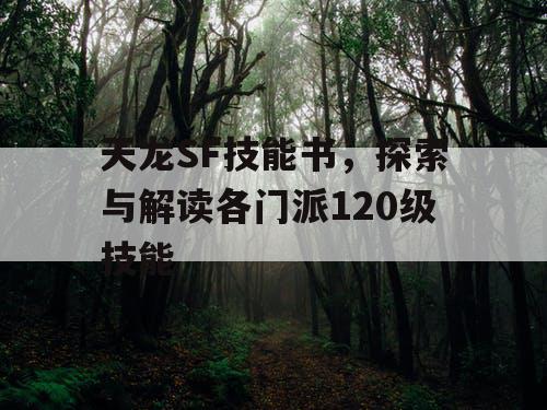 天龙SF技能书，探索与解读各门派120级技能