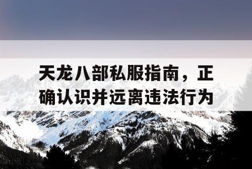 天龙八部私服指南，正确认识并远离违法行为