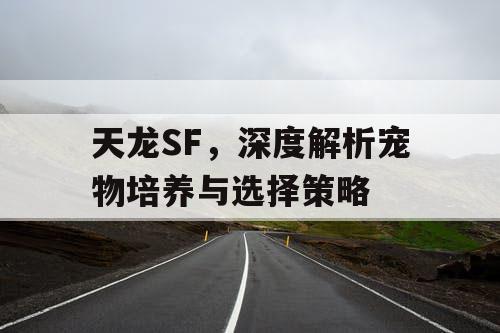 天龙SF，深度解析宠物培养与选择策略