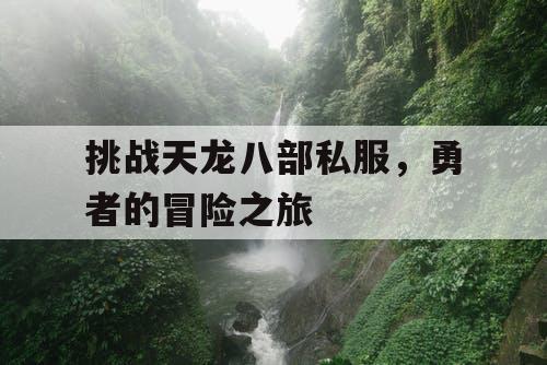 挑战天龙八部私服，勇者的冒险之旅