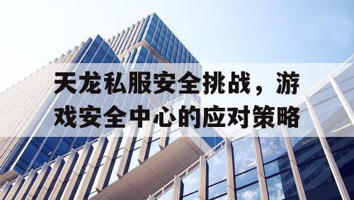 天龙私服安全挑战，游戏安全中心的应对策略