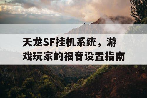 天龙SF挂机系统，游戏玩家的福音设置指南